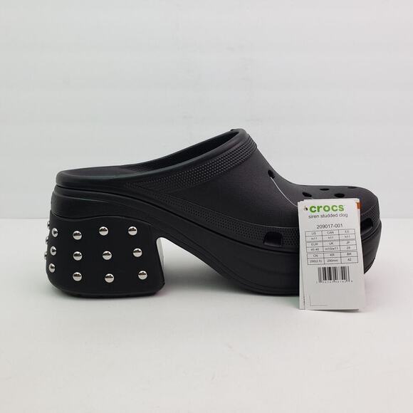 Crocs Siren Studded Clog Mens Sz 11 Womens Sz 13 Black Platform Clog Shoes main image 4